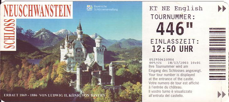 Neuschwanstein Ticket